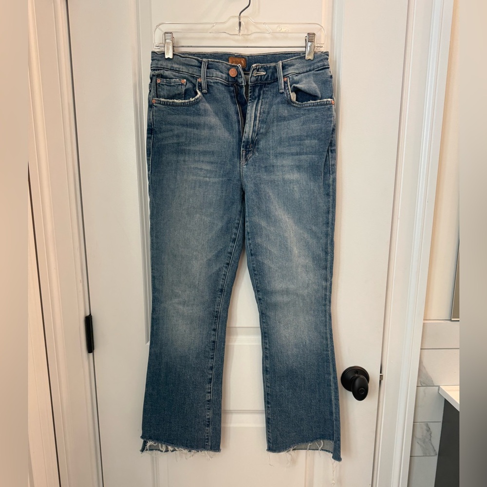 MOTHER Light Blue Cropped Jeans